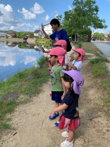 秋晴れの中・・・