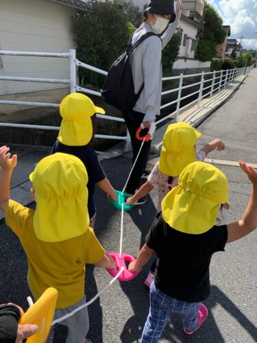 お散歩に行ったよ！