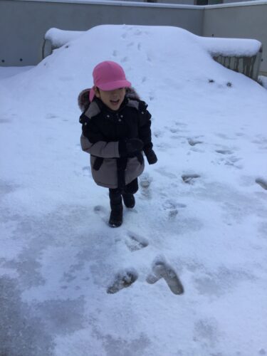 雪が降ったよ！！！