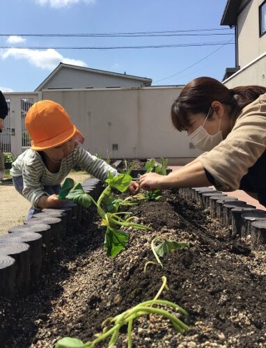 園庭で遊んだよ☆