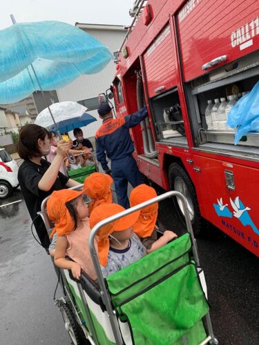 消防車がきたよ🚒