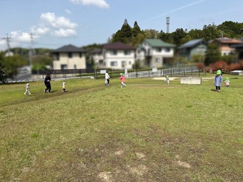 大きな公園へ行ったよ