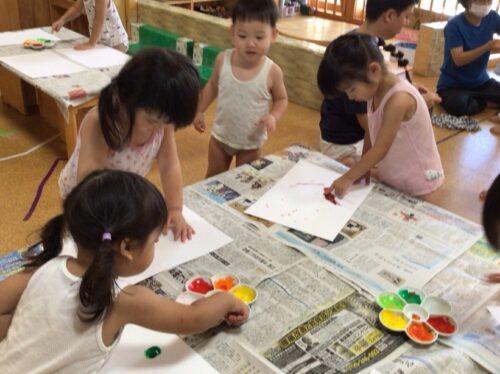 絵の具でお絵かき